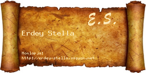 Erdey Stella névjegykártya